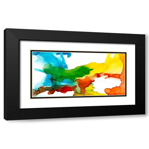 Primary Plume I Black Modern Wood Framed Art Print with Double Matting by Goldberger, Jennifer