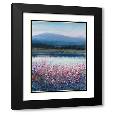 Lakeside Mountain I Black Modern Wood Framed Art Print with Double Matting by OToole, Tim