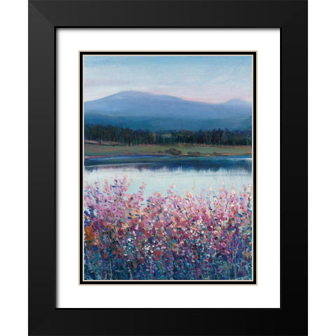 Lakeside Mountain I Black Modern Wood Framed Art Print with Double Matting by OToole, Tim