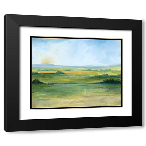 Sunlit Vale II Black Modern Wood Framed Art Print with Double Matting by Popp, Grace