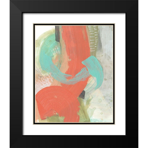 Coral Whimsy IV Black Modern Wood Framed Art Print with Double Matting by Goldberger, Jennifer