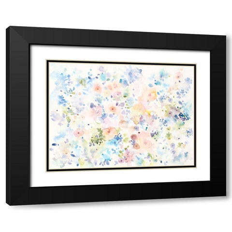 Flowing Colors I Black Modern Wood Framed Art Print with Double Matting by OToole, Tim