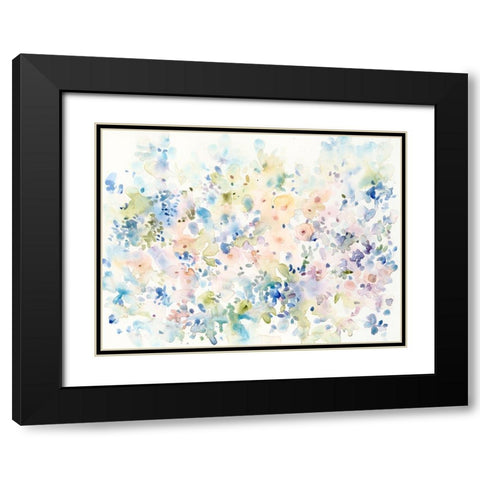 Flowing Colors II Black Modern Wood Framed Art Print with Double Matting by OToole, Tim