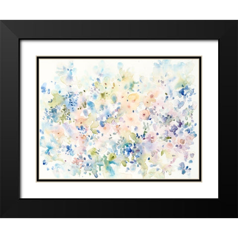 Flowing Colors II Black Modern Wood Framed Art Print with Double Matting by OToole, Tim