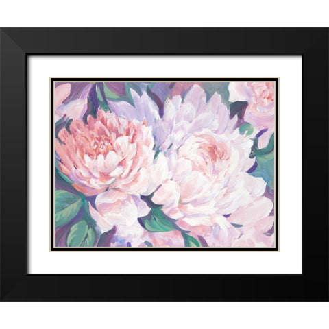 Peonies in Bloom I Black Modern Wood Framed Art Print with Double Matting by OToole, Tim