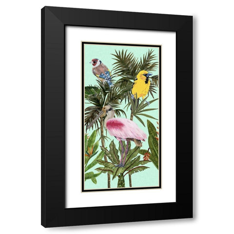 Birds Paradise II Black Modern Wood Framed Art Print with Double Matting by Wang, Melissa