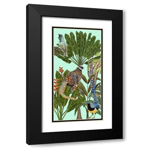 Birds Paradise III Black Modern Wood Framed Art Print with Double Matting by Wang, Melissa