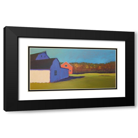 Primary Barns VIII Black Modern Wood Framed Art Print with Double Matting by Young, Carol