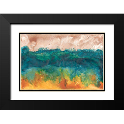 Grassland Sunset II Black Modern Wood Framed Art Print with Double Matting by Ludwig, Alicia