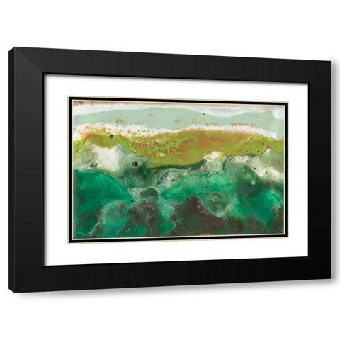 Emerald Atoll I Black Modern Wood Framed Art Print with Double Matting by Ludwig, Alicia