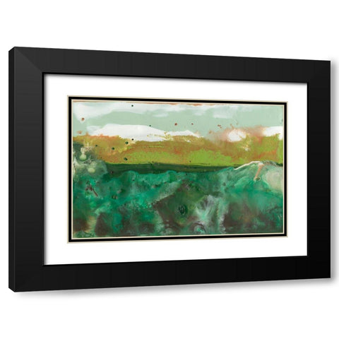 Emerald Atoll II Black Modern Wood Framed Art Print with Double Matting by Ludwig, Alicia