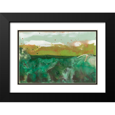 Emerald Atoll II Black Modern Wood Framed Art Print with Double Matting by Ludwig, Alicia