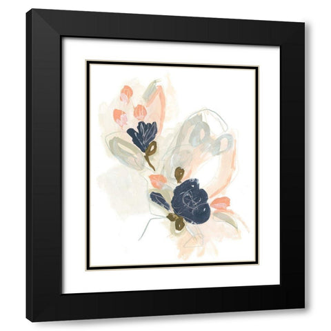 Posy Projection I Black Modern Wood Framed Art Print with Double Matting by Vess, June Erica