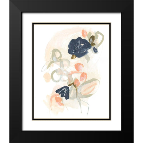 Posy Projection II Black Modern Wood Framed Art Print with Double Matting by Vess, June Erica