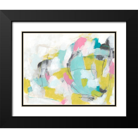 New Slang II Black Modern Wood Framed Art Print with Double Matting by Vess, June Erica