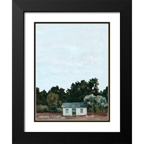 Forest Cottage II Black Modern Wood Framed Art Print with Double Matting by Scarvey, Emma