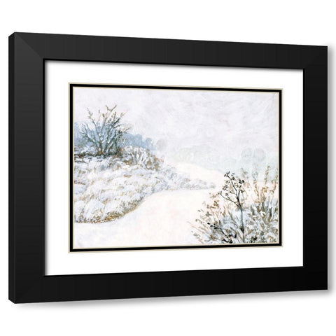 Frozen River Study II Black Modern Wood Framed Art Print with Double Matting by Borges, Victoria