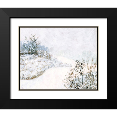 Frozen River Study II Black Modern Wood Framed Art Print with Double Matting by Borges, Victoria