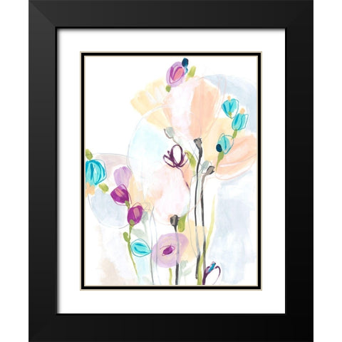 Scattershot Garden I Black Modern Wood Framed Art Print with Double Matting by Vess, June Erica