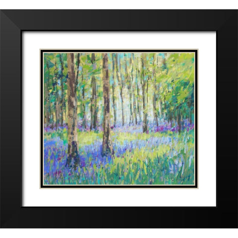 Bluebell Woods Black Modern Wood Framed Art Print with Double Matting by Gardner, Jennifer