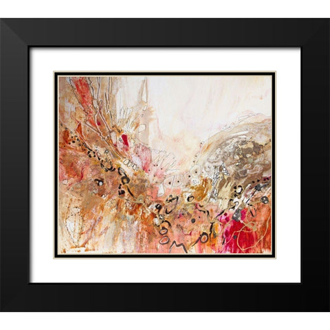 Red, White and Gold II Black Modern Wood Framed Art Print with Double Matting by Gardner, Jennifer