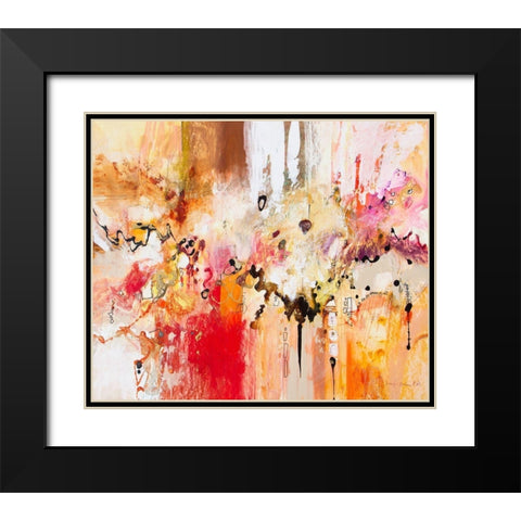 Red, White and Gold III Black Modern Wood Framed Art Print with Double Matting by Gardner, Jennifer