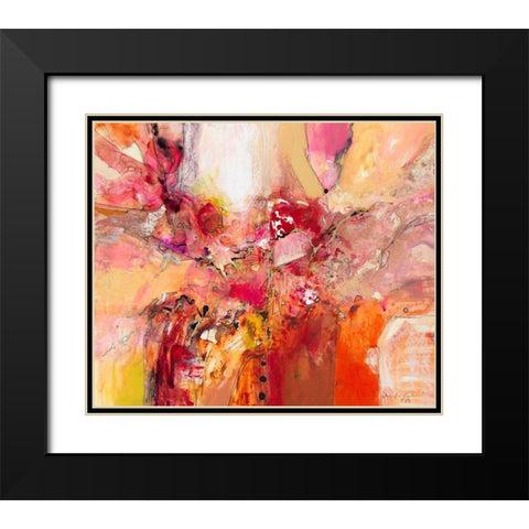 Red, White and Gold IV Black Modern Wood Framed Art Print with Double Matting by Gardner, Jennifer