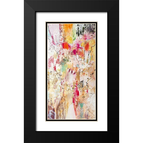 Vertical Reds II Black Modern Wood Framed Art Print with Double Matting by Gardner, Jennifer