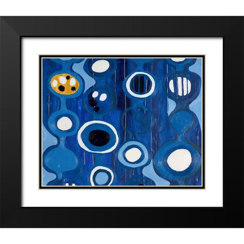 Big Blue I Black Modern Wood Framed Art Print with Double Matting by Ferrell, Erin McGee