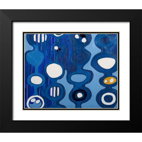 Big Blue II Black Modern Wood Framed Art Print with Double Matting by Ferrell, Erin McGee