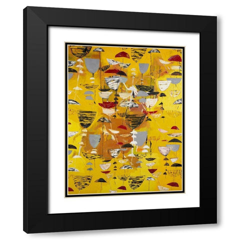 Slate Arrangement II Black Modern Wood Framed Art Print with Double Matting by Ferrell, Erin McGee