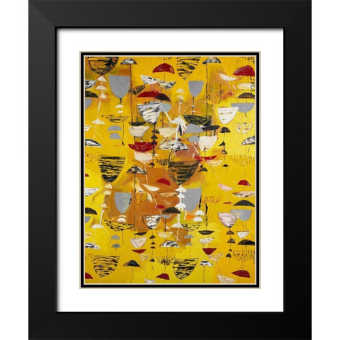 Slate Arrangement II Black Modern Wood Framed Art Print with Double Matting by Ferrell, Erin McGee
