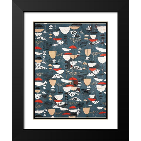 Slate Arrangement III Black Modern Wood Framed Art Print with Double Matting by Ferrell, Erin McGee