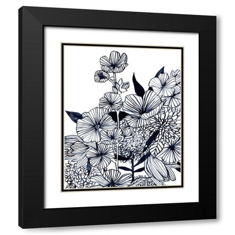 Wildflower Tangle III Black Modern Wood Framed Art Print with Double Matting by Scarvey, Emma