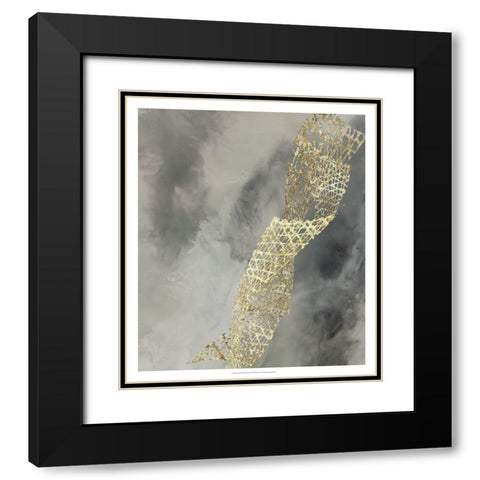 Custom Cloud Matrix III Black Modern Wood Framed Art Print with Double Matting by Goldberger, Jennifer