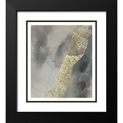 Custom Cloud Matrix III Black Modern Wood Framed Art Print with Double Matting by Goldberger, Jennifer