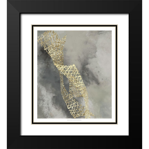 Custom Cloud Matrix IV Black Modern Wood Framed Art Print with Double Matting by Goldberger, Jennifer