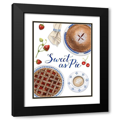 Sweet As Pie I Black Modern Wood Framed Art Print with Double Matting by Popp, Grace