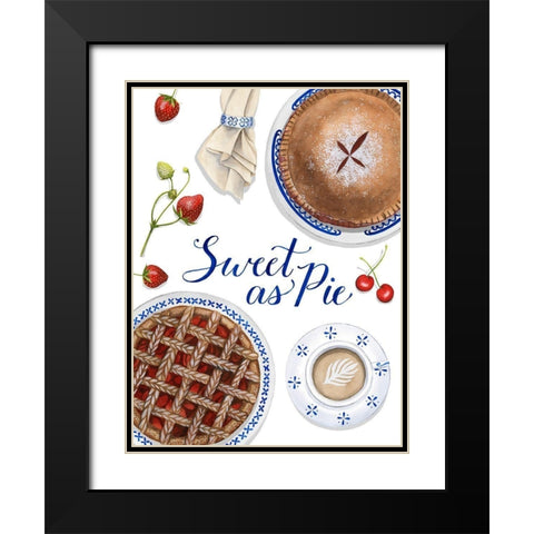 Sweet As Pie I Black Modern Wood Framed Art Print with Double Matting by Popp, Grace