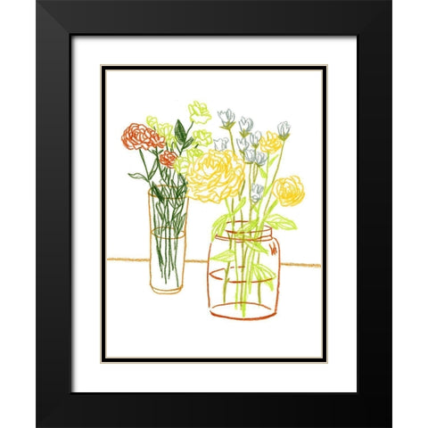 Starting Fresh II Black Modern Wood Framed Art Print with Double Matting by Wang, Melissa