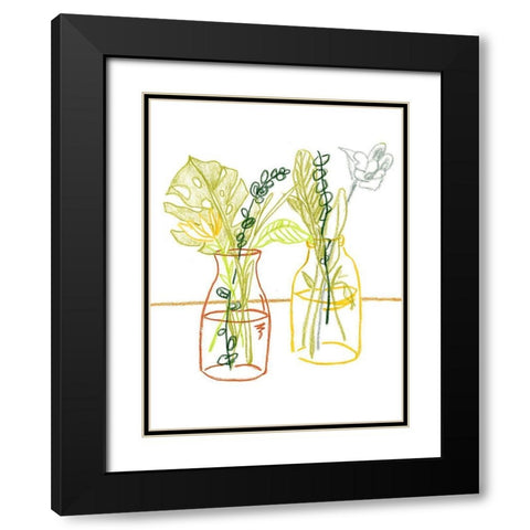 Starting Fresh III Black Modern Wood Framed Art Print with Double Matting by Wang, Melissa