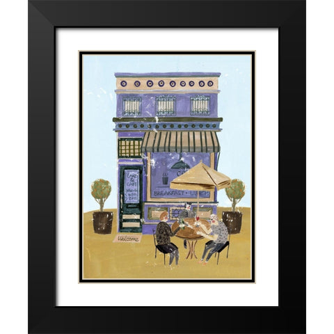 Local Cafe II Black Modern Wood Framed Art Print with Double Matting by Wang, Melissa