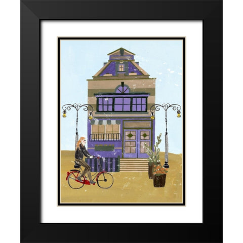 Local Cafe III Black Modern Wood Framed Art Print with Double Matting by Wang, Melissa