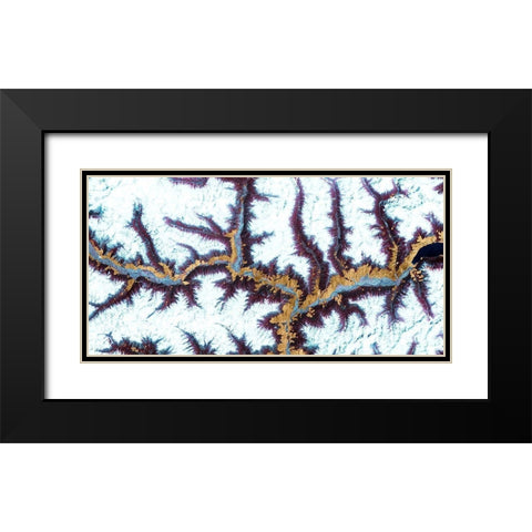 Himalayas I Black Modern Wood Framed Art Print with Double Matting by Ludwig, Alicia