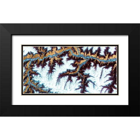 Himalayas II Black Modern Wood Framed Art Print with Double Matting by Ludwig, Alicia
