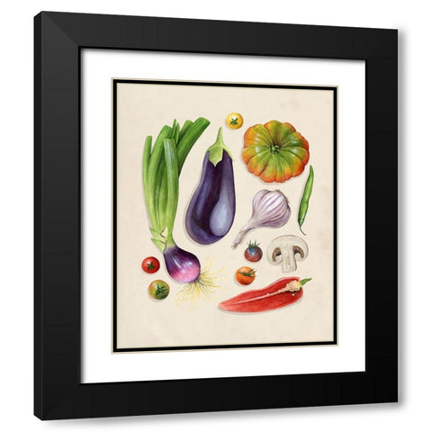 Vegetable Garden I Black Modern Wood Framed Art Print with Double Matting by Popp, Grace
