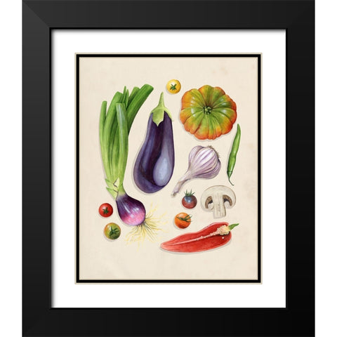 Vegetable Garden I Black Modern Wood Framed Art Print with Double Matting by Popp, Grace