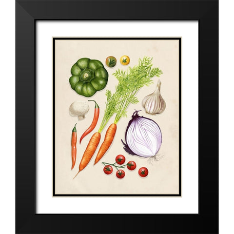 Vegetable Garden II Black Modern Wood Framed Art Print with Double Matting by Popp, Grace