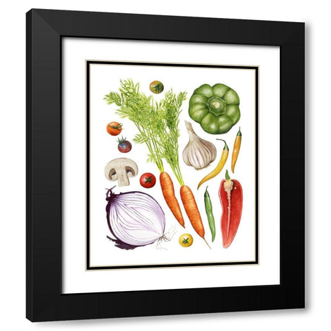 Home Harvest I Black Modern Wood Framed Art Print with Double Matting by Popp, Grace
