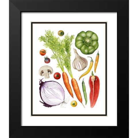 Home Harvest I Black Modern Wood Framed Art Print with Double Matting by Popp, Grace